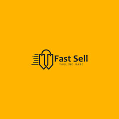 Fast, sell, logo, online, shopping, icon, symbol, selling