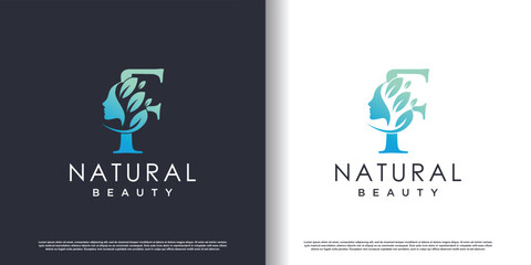 Nature beauty logo template with letter Z concept Premium Vector