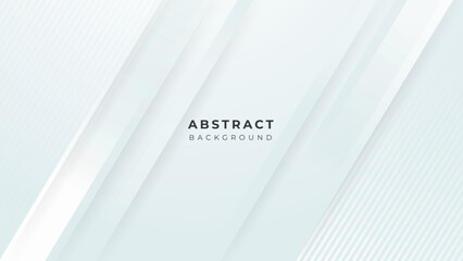 Abstract white shape with futuristic concept background. Vector abstract gray, geometric background. Designed for business presentation background