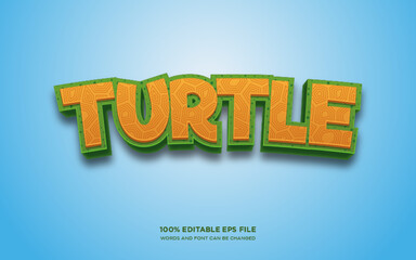 Turtle 3D editable text style effect