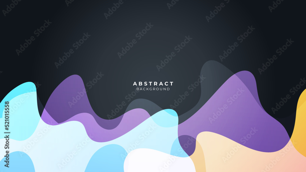 Wall mural Abstract trendy gradient flowing geometric pattern background texture for poster cover design. Minimal color gradient banner template. Modern vector wave shape for brochure and social media template