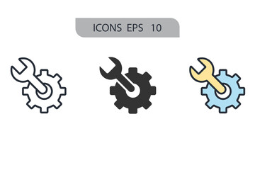 configuration icons  symbol vector elements for infographic web