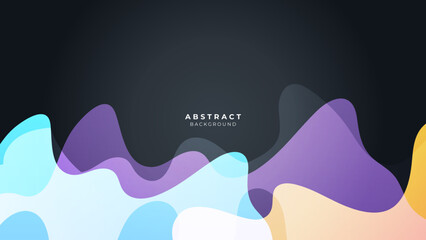 Abstract trendy gradient flowing geometric pattern background texture for poster cover design. Minimal color gradient banner template. Modern vector wave shape for brochure and social media template