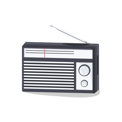 Old radio vector illustration on white background