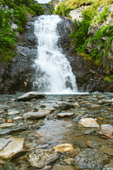 waterfall in the mountains