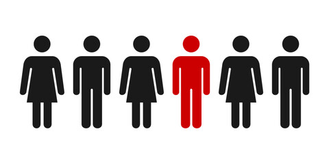 group of people illustration vector,man and woman icon.