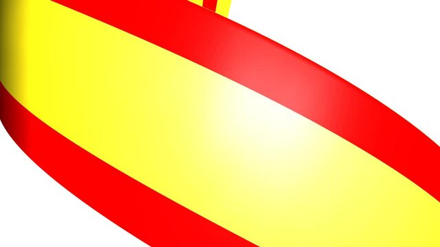 3D Endless waving flag of Catalonia and Spain Country concept seamless infinite loop background with alpha mask