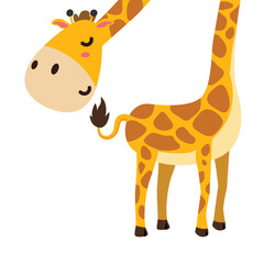 Cute Giraffe doodle animal cartoon