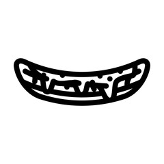 chocolate banana line icon vector. chocolate banana sign. isolated contour symbol black illustration