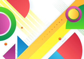 Abstract creative shape colorful design background