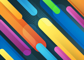 Abstract creative shape colorful design background