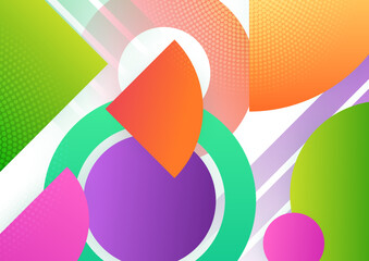 Abstract creative shape colorful design background