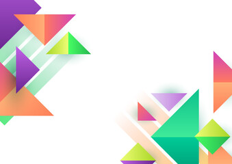 Abstract creative shape colorful design background