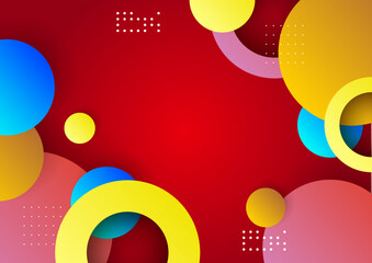 Obraz premium Modern geometric element colorful design background