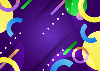 Dynamic shape with gradient colorful design background