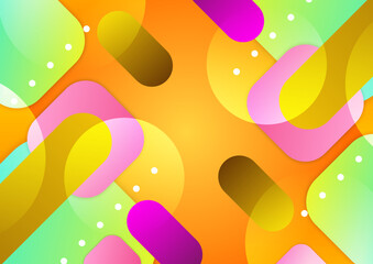 Dynamic shape with gradient colorful design background