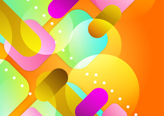 Dynamic shape with gradient colorful design background