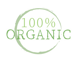 Organic logo green - vector 