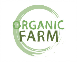 Organic farm green logo - vector