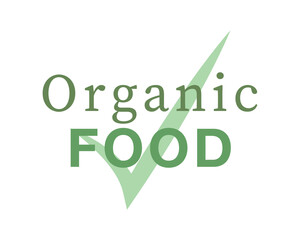 Organic food green logo - Vector