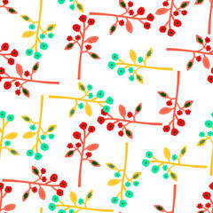 Strange flower seamless pattern. Contemporary botanical floral ornament. Creative plants endless wallpaper.
