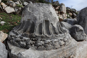 Xanthos  Ksantos an ancient city ant the capital of Lycia. Ruins and an amphitheater between Fethiye and Kas in Turkey.