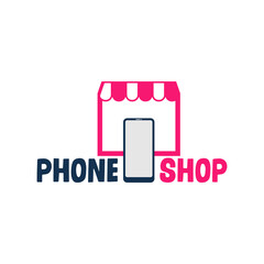 Phone shop logo design technology and retail design idea