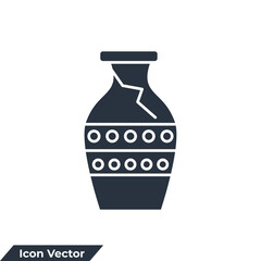 Archaeologist icon logo vector illustration. Antique vases symbol template for graphic and web design collection