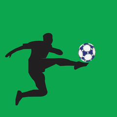 silhouette drawing, white background,football man Running back with a foodball