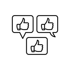 Like Icon Sign Vector Isolated on White Artboard 