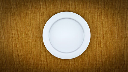 Ilustração realista de fundo com prato vazio