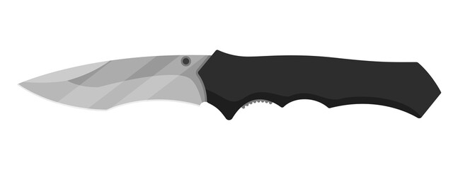Knife icon. Hunting knife icon. Isolated knife symbol. Vector illustration.
