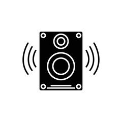 Sound box icon. Icon related to electronic, technology. Glyph icon style, solid. Simple design editable - obrazy, fototapety, plakaty