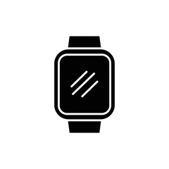 Smart watch icon. Icon related to electronic, technology. Glyph icon style, solid. Simple design editable