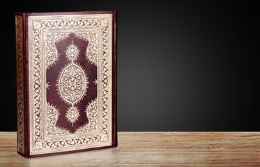 Fototapeta premium Islamic concept, The Holy Al Quran with written Arabic calligraphy