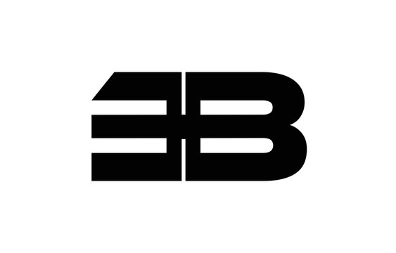 EB or 3B initial monogram logo, EB logo design