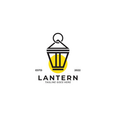 Lantern Lamp Logo Design. Lantern Lamp Logo Template. Modern Design. Flat Logo. Vector Illustration