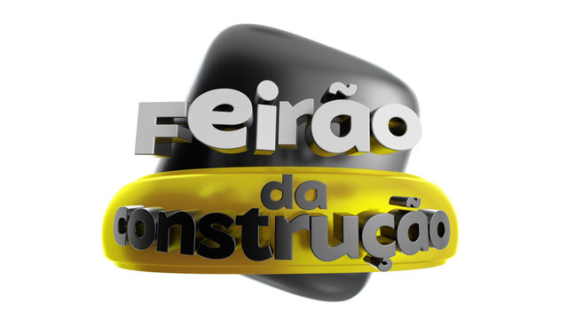 Elemento 3d Feir&atilde;o da constru&ccedil;&atilde;o