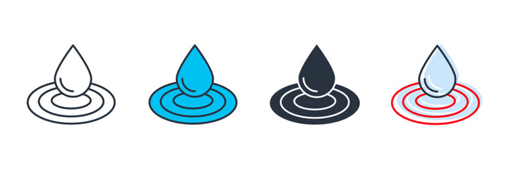 hydrology icon logo vector illustration. water drop symbol template for graphic and web design collection