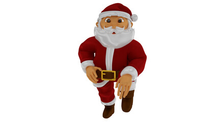 Santa Claus isolated 3d illustration