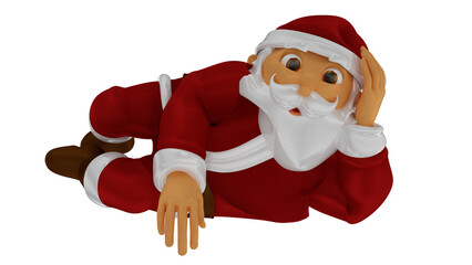Santa Claus isolated 3d illustration