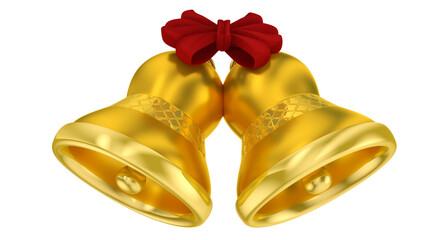 Christmas illustration bell 3d character