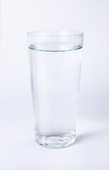 A glass of water isolated on white background with clipping path
