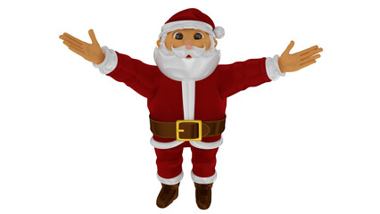 Santa Claus isolated 3d illustration