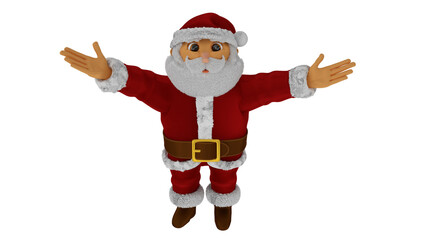 Santa Claus isolated 3d illustration