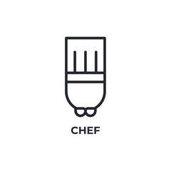 chef line icon. linear style sign for mobile concept and web design. Outline vector icon. Symbol, logo illustration. Vector graphics