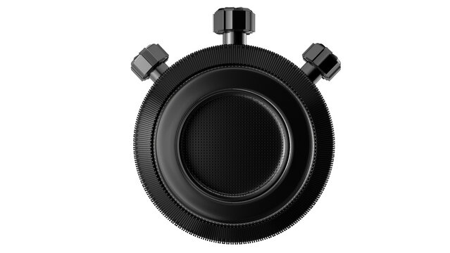 Black stopwatch isolated 3d illustration