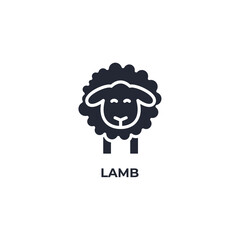lamb vector icon. filled flat sign for mobile concept and web design. Symbol, logo illustration. Vector graphics
