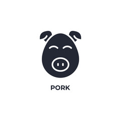 pork vector icon. filled flat sign for mobile concept and web design. Symbol, logo illustration. Vector graphics