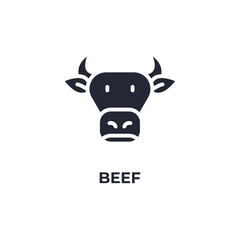 beef vector icon. filled flat sign for mobile concept and web design. Symbol, logo illustration. Vector graphics